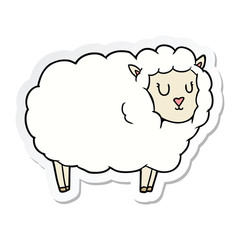 sticker of a cartoon sheep