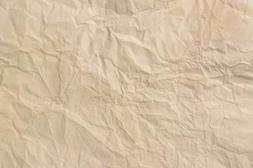 Old vintage paper background and the texture. Crumpled.