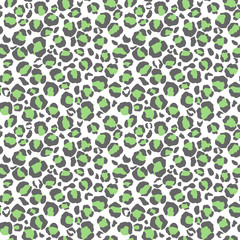 Pastel Leopard Print Seamless Pattern - Cute pastel leopard spots on white background