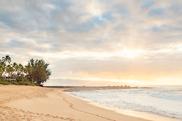 Ke Ike Beach Sunset Hawaii
