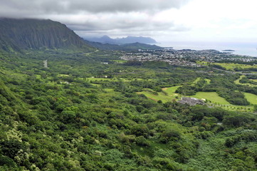Fototapeta na wymiar Landscape of Oahu Island, Hawaii, USA