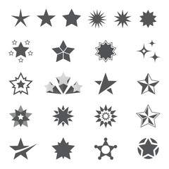 Obraz premium Star icons and logos collection