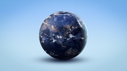 Earth planet on isolated background. Elements of this image furnished by NASA