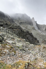 Rocky Landscape from Hiking Route to climbing a Musala peak, Rila mountain, Bulgaria