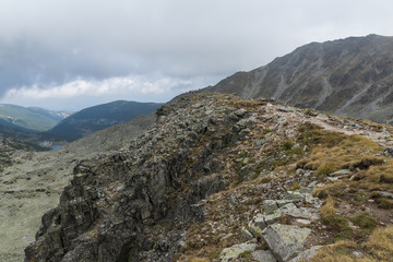 Rocky Landscape from Hiking Route to climbing a Musala peak, Rila mountain, Bulgaria