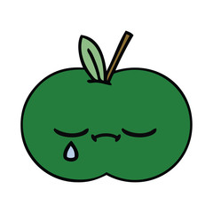 cute cartoon juicy apple