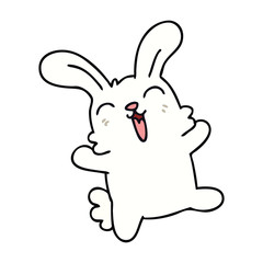 quirky hand drawn cartoon rabbit