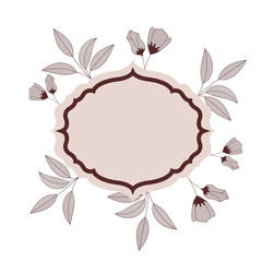 frame with plants and herbs isolated icon