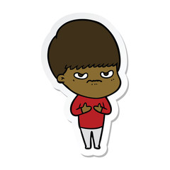 sticker of a cartoon boy