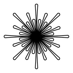 sunburst circular isolated icon