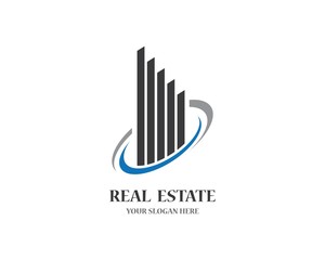 Real estate logo icon illustration