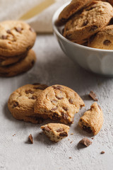 chocolate chip cookies on a plate