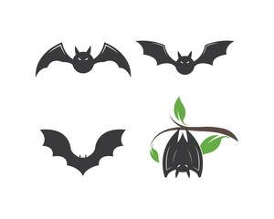 bat ilustration vector icon logo
