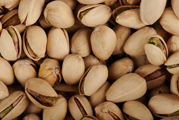 Close up of dry pistachios nuts