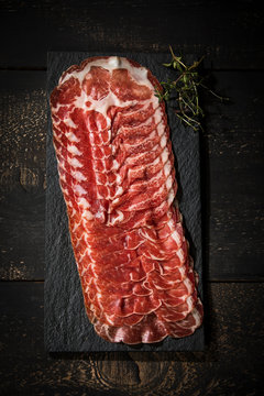 Coppa Piacentina, air dried pork collar