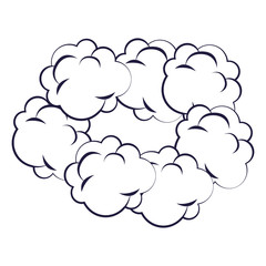 Fototapeta premium cloud expression pop art style