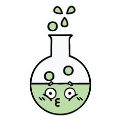 cute cartoon test tube