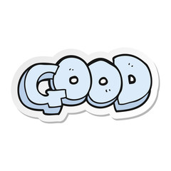 sticker of a cartoon Good symbol
