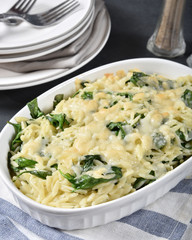 Spinach parmesan orzo