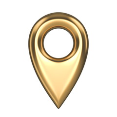 Golden map pointer 3D