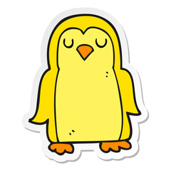 sticker of a cartoon bird