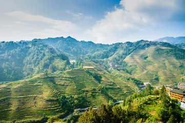 Fototapeta na wymiar Panorama of the mountains 