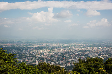 Obraz premium Top view of Chiangmai city, Thailand. Cityscape.