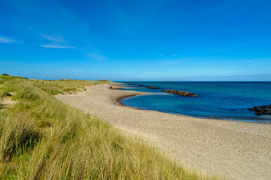 Denmark, Jutland, Skagen, Grenen, dunes, beach and sea