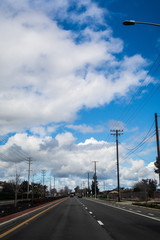 clear road on a cloudy day