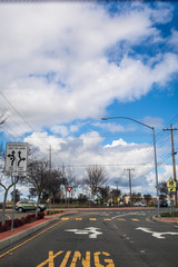 entering a roundabout on street