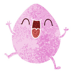 quirky retro illustration style cartoon egg