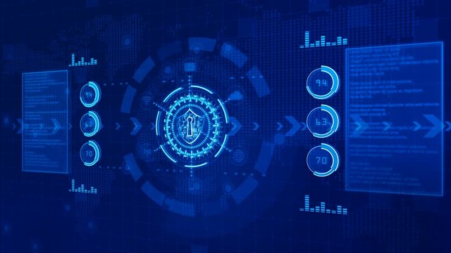 Shield Icon and Secure Network Communication, Technology network and cyber security concept, Protection for worldwide connections
