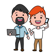 Fototapeta premium people tech device