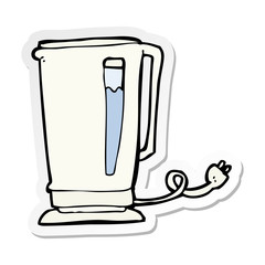 sticker of a cartoon kettle