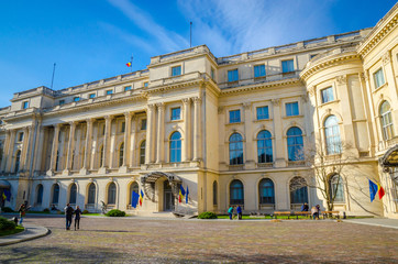 Obraz premium Beautiful street in Bucharest, Romania.