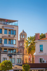 Fototapeta premium Beautiful cozy street in Canakkale, Turkey