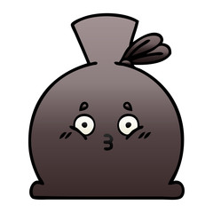 gradient shaded cartoon sack