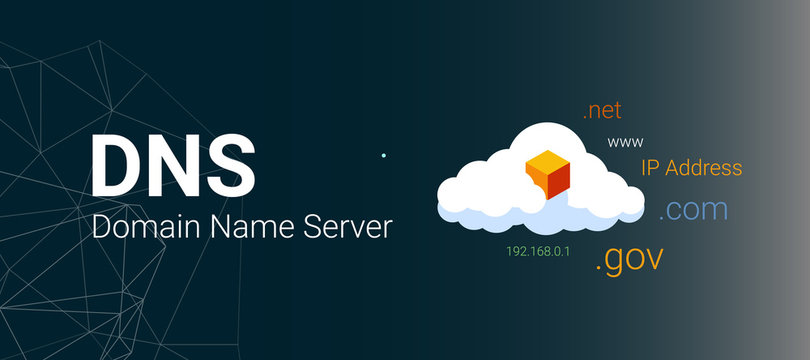 Domain Name Server ( DNS ). Coud server node illustrattion