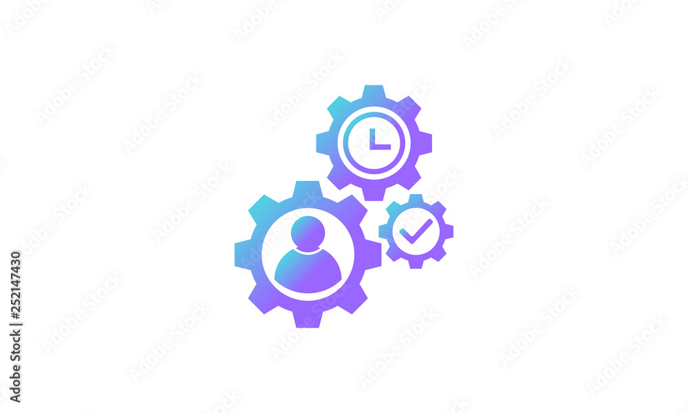 Poster vector icon. setting gear icon concept. modern gradient style vector icon