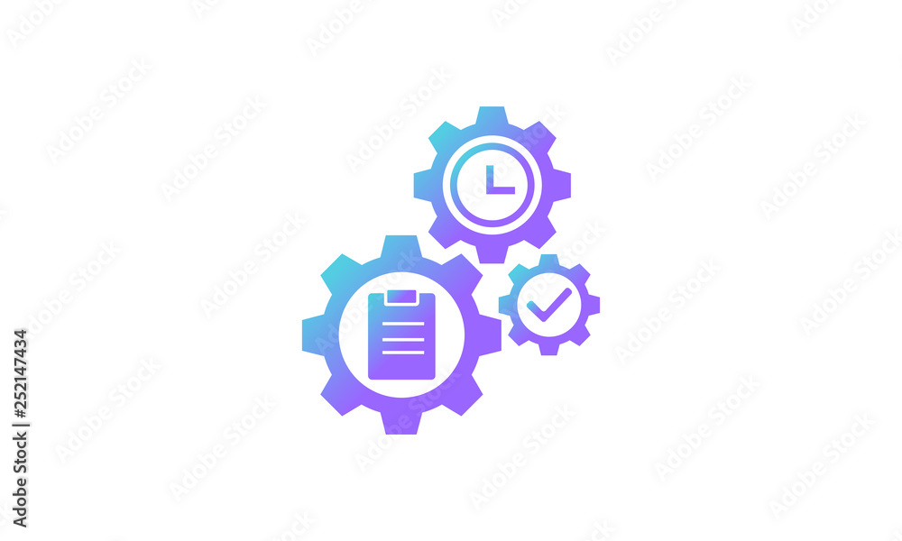 Poster vector icon. setting gear icon concept. modern gradient style vector icon