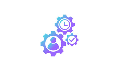 vector icon. setting gear icon concept. modern gradient style vector icon