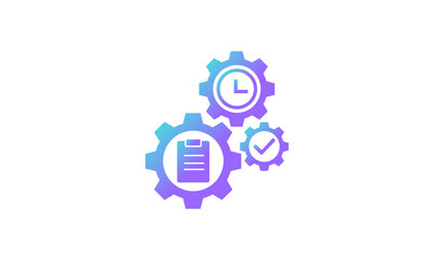 vector icon. setting gear icon concept. modern gradient style vector icon