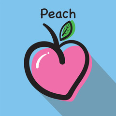 A peach on the sky