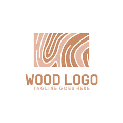 Brown Fiber Wood Logo Vector Graphic Design