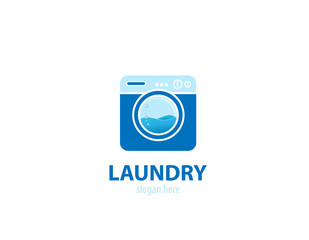 Laundry cleaning logo