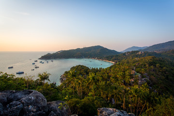 Thai Island with Rocky Coast and Beautiful Sky