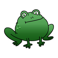 quirky gradient shaded cartoon frog