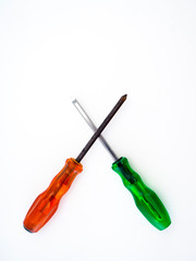 Screwdriver on isolated white background