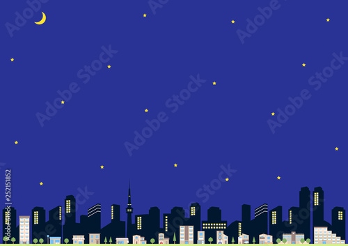 夜 街並み イラスト Wall Mural Wallpaper Murals Kid A 夜 街並み イラスト Wall Mural Wallpaper Murals Kid A