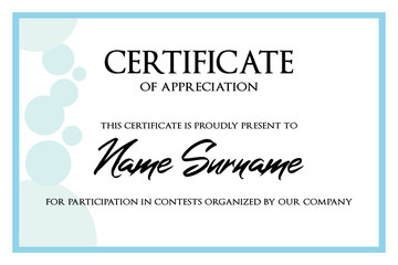 business certificate template